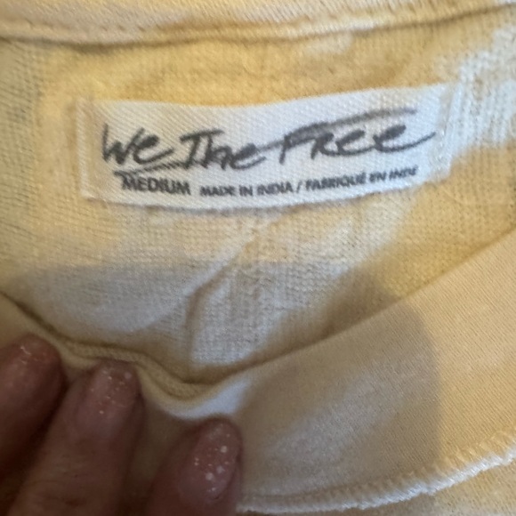 We the Free yellow short sleeve top size medium - Picture 4 of 5